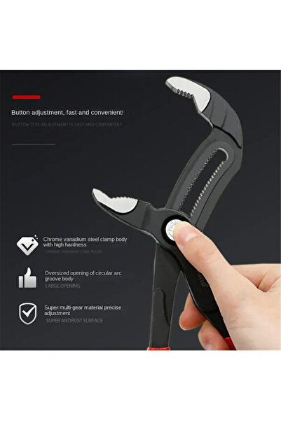 AyShop 18cm 19 Teeth Adjustable Universal Multifunctional Pipe Wrench