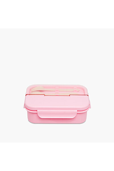 Juniors صندوق غداء صلب مع أدوات مائدة وقفل مشبك