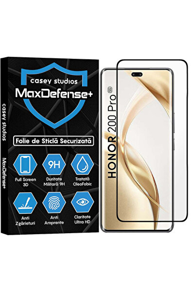 Casey Studios Folie Sticla Honor 200 Pro, Full Cover 3D, Ultra HD, Anti Zgarieturi, Anti Socuri, Margini Negre