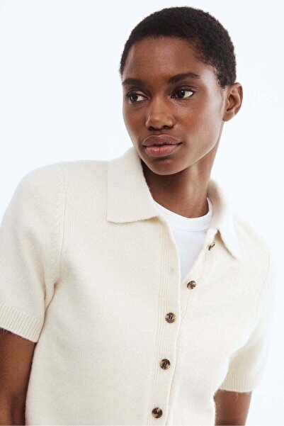 H&M Short-sleeved collared cardigan
