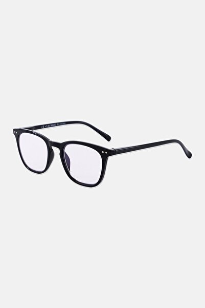 A & A Glasses Women WR-S4663S Square Tech Protect Reading Glasses, Shinny Black