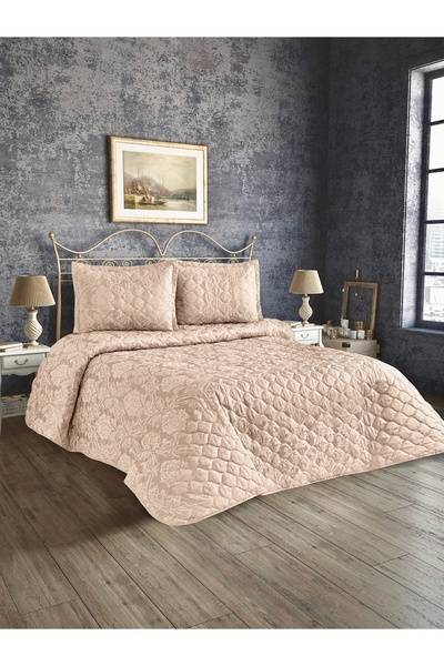 Lady London Venüs Pamuklu Çift Taraflı 3 Parça Yatak Örtüsü Çift Kişilik - Ca...