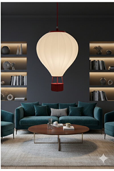 Atsutech Sıcak Uçan Hava Balonu Avize Kapadokya Havası Evinizde – Modern Sark...