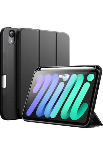 Casey Studios Smart Case for Apple iPad Mini 6 / Mini 7 8.3", Adjustable Angles, Auto Sleep Function, Black