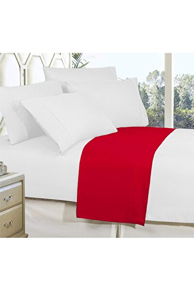 Elegant Comfort Luxury Hotel-Quality Flat Bed Sheet - Queen - Red