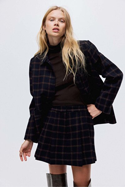 H&M Pleated wool-blend skort