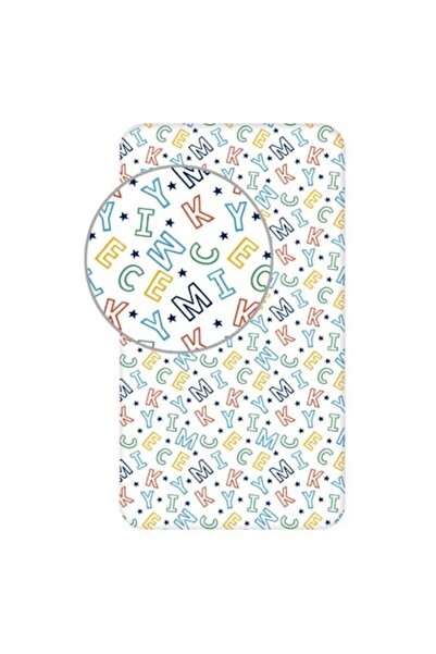 Almido Fitted sheet Mickey Letters 90x200 cm