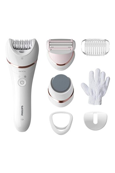 Philips Αποτριχωτική συσκευή umed si uscat Seria 8000 BRE730/10, 7 accesorii, 32 pensete, utilizare fara fir, 2