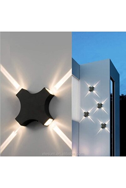 RFAN Lampă de perete pentru exterior, model L987, material aluminiu, IP65, lu...