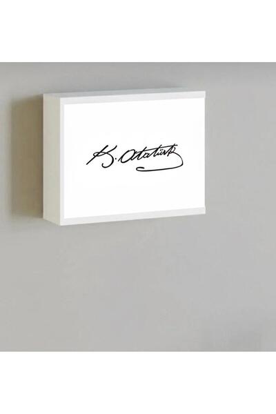 ERİK ATELİER ATATÜRK İMZALI DEKORATİF MODEM VE SİGORTA SAKLAMA KUTUSU KABLO WİFİ GİZLEME