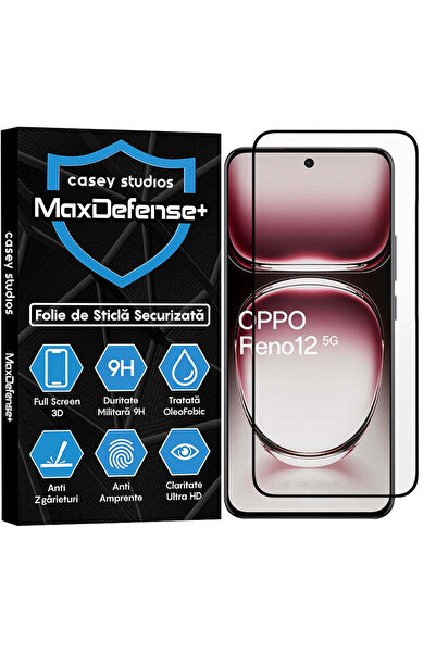 Casey Studios Folie Sticla Oppo Reno12, Full Cover 3D, Ultra HD, Anti Zgariet...