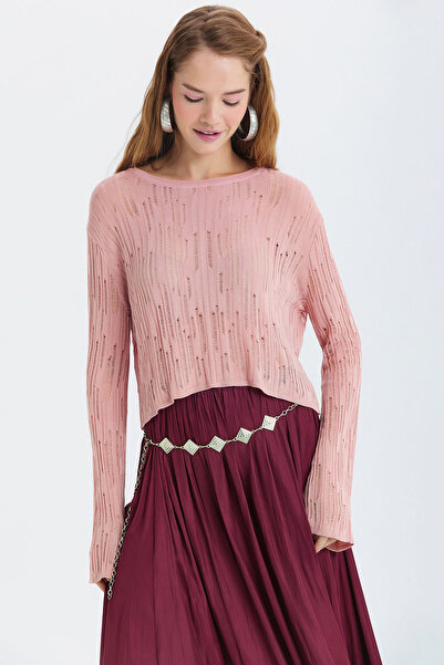 Clandestino Geometric Figured Chain Waist Belt Silver