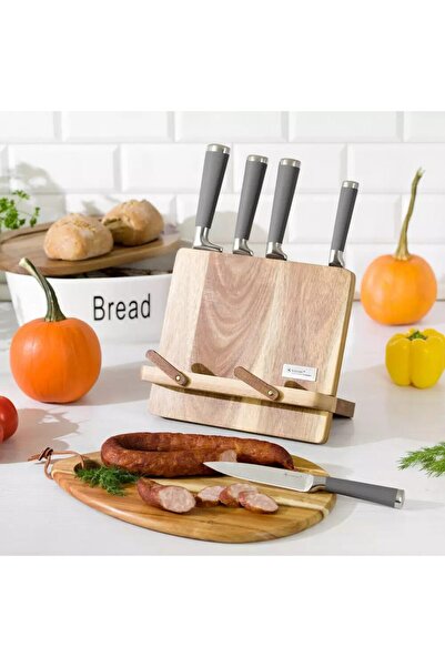 Kinghoff Set de 5 cutite, in suport de lemn, Kassel