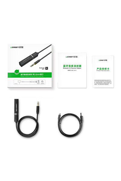 Ugreen Πομπός ήχου CM107, Bluetooth 4.2, Υποδοχή 3.5 mm, aptX HiFi, Μαύρο