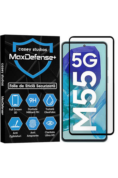 Casey Studios Folie Sticla Samsung Galaxy M55, Full Cover 3D, HD, Anti Zgarie...