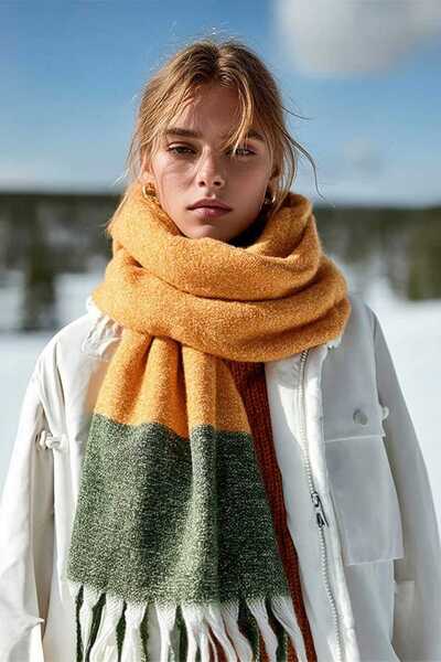 LAGRANZE Forest Breeze Women's Shawl Scarf