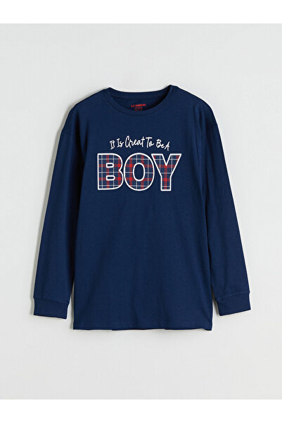 LC Waikiki Özmarka Новий сезон Велосипедний комір з принтом Піжамний комплект для хлопчиків Батько і син