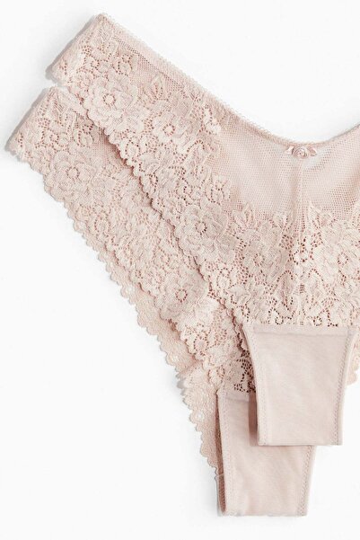 H&M 2-pack lace Brazilian briefs