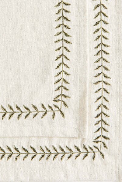 H&M 2-pack embroidered linen-blend placemats