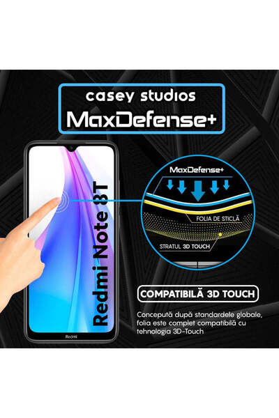 Casey Studios Film compatible with Xiaomi Redmi Note 8T, Full Cover, Ultra HD, Anti Scratch, Anti Shock