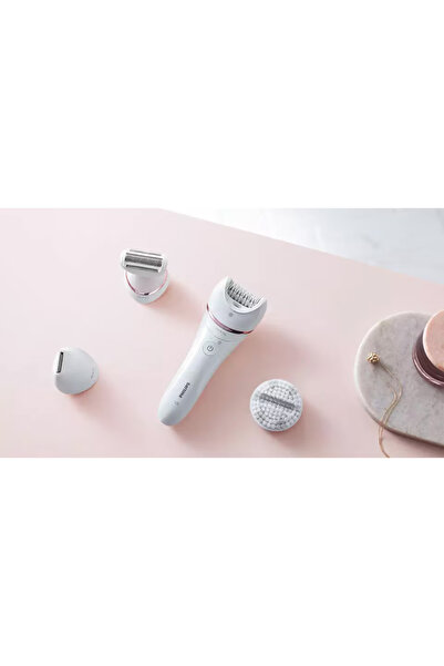 Philips Αποτριχωτική συσκευή, Philips, 32 πένας, 40 λεπτά λειτουργίας dupa 2 ore de incarcare, 8 accesorii, Alb