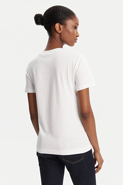 Versace Women's Maglıetta T-Shirt Serigrafie T-Shirt - White