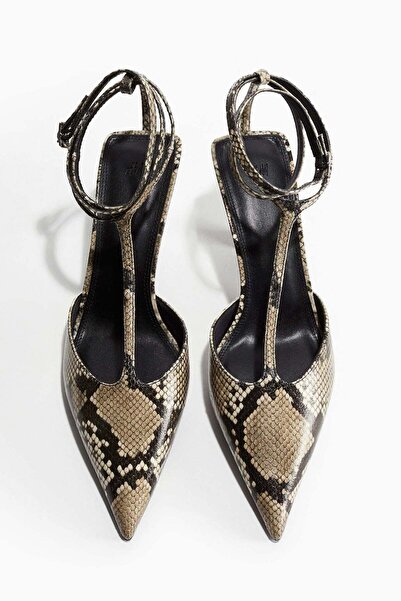 H&M صندل بكعب وأشرطة