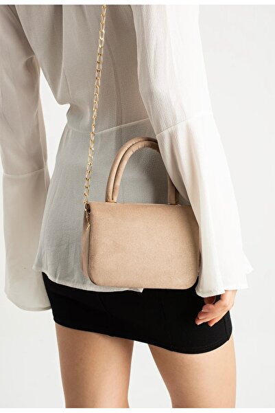 grand coco Women's chic small mink suede hand and shoulder bag