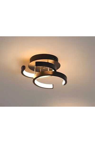 luminastar Modern LED chandelier 3-function 18W warm/cool/neutral light - black