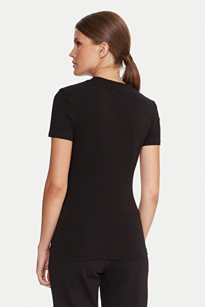 Versace Women's Maglıetta T-Shirt Serigrafie T-Shirt - Black