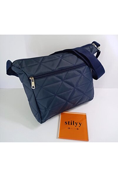 stilyy Quilted Detail Navy Blue Women's Shoulder Bag