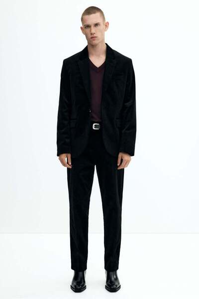 H&M Regular Fit Velvet suit trousers