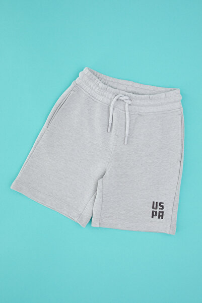 U.S. Polo Assn. Boy's Gray Melange Knitted Shorts 50325210-Vr086