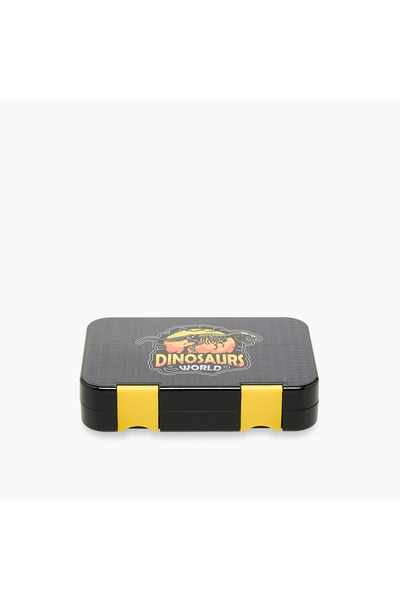 Juniors Dinosaur Printed Lunch Box with Clip Lock Closure