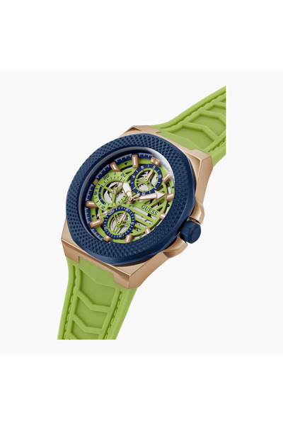 Guess Men's Green Analog Silicone Strap Watch | GW0577G3