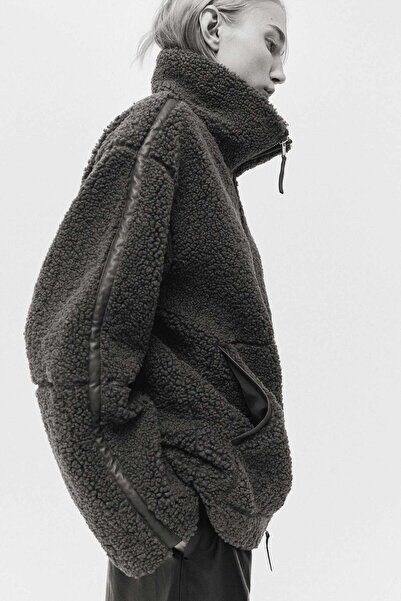 H&M Loose teddy jacket