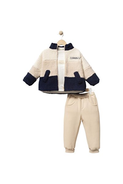 Jikko Baby Baby Boy Plush Cardigan Set