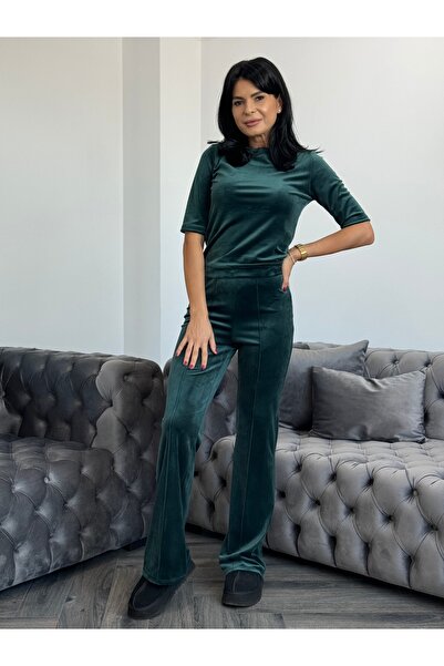 RAMONA BADESCU EXCLUSIVE Trening din catifea fină cu bluză lejeră și pantalon...