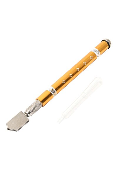Lawazim Glass Cutter Gold - Pencil Type Tile and Glass Cutting Tool for DIY and Professional Use