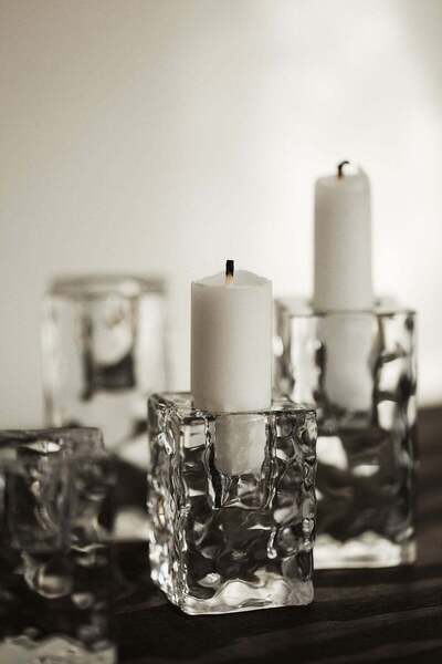 H&M Small glass candlestick