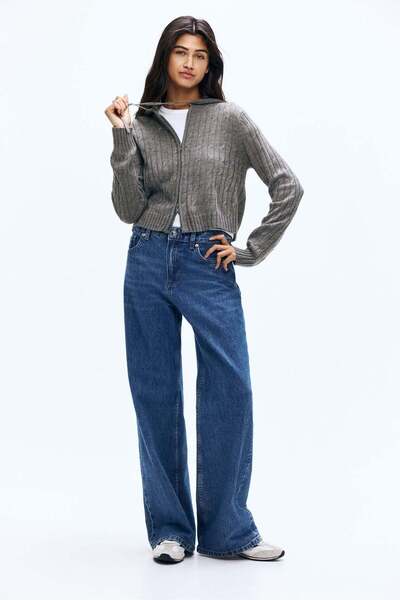 H&M Zip-through hooded cardigan