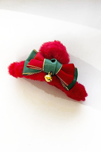 New Obsessions Christmas Themed Plush Red Latch Buckle with Bell