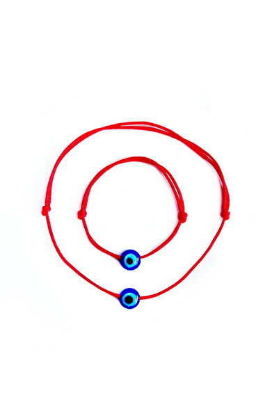 Wild Bracelets Set 2 Bratari Mamica si bebelus cu ochi de deochi plat, reglab...