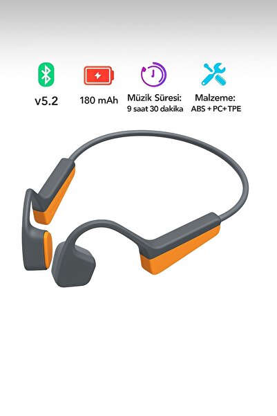 ATLT ATLANTİS BD2 KEMİK İLETİMLİ KABLOSUZ KULAKLIK 9 SAAT MÜZİK SÜRESİ SPOR VE GÜNLÜK KULLANIMA UYGUN