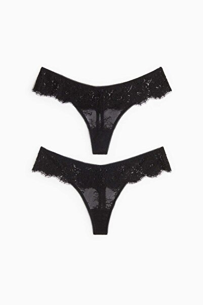 H&M 2-pack lace thong briefs