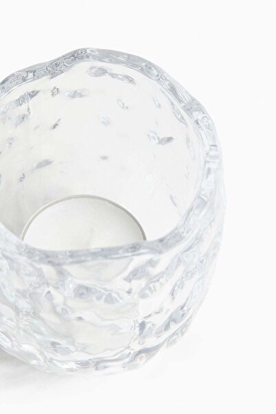 H&M Small glass tealight holder