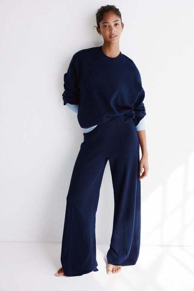 H&M Wide fine-knit trousers