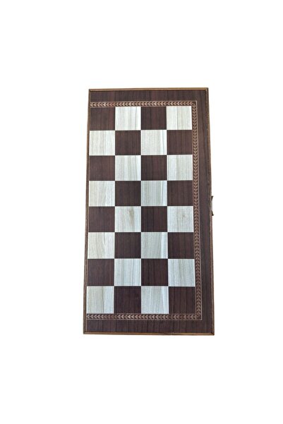 Manopoulos Backgammon and Chess Board Game 48×26 cm Olive Wood