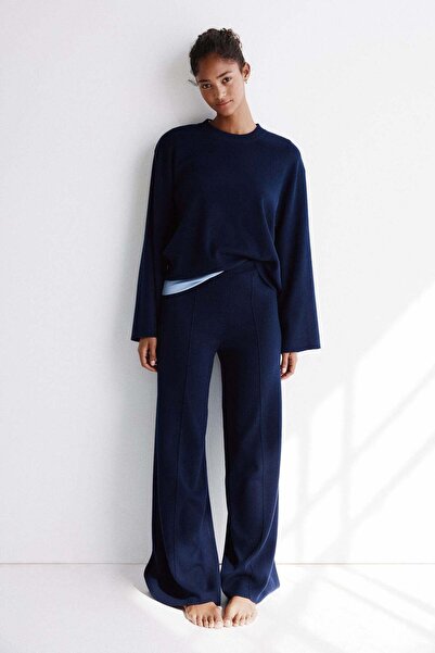H&M Wide fine-knit trousers