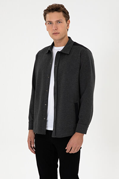 U.S. Polo Assn. Men's Anthracite Knitted Shirt 50300041-Vr006